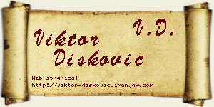 Viktor Dišković vizit kartica